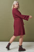 Image 5 of Vintage linen dress features a deep V-neckline and side pockets Muna from Baltic Linen